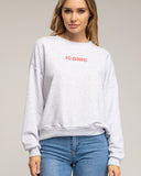Sudadera con texto iconic en fluor en la parte delantera y trasera (GRIS) - Tantra Spain