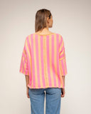 sudadera de manga corta de rayas (Orange) - Tantra Spain