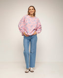 sudadera de manga larga con estampado de flores - Tantra Spain