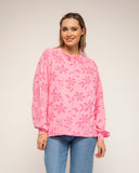 sudadera de manga larga con estampado de flores - Tantra Spain
