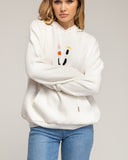 Sudadera de punto con capucha y detalle de dibujo en la espalda y frontal - Tantra Spain