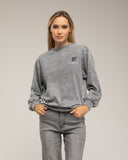 Sudadera efecto desgastado con detallles de strass. - Tantra Spain