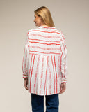 tantra mujer, Camisa de manga larga con estampado rayas discontinuas y bolsillos. - Tantra Spain