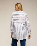 tantra mujer, Camisa de manga larga con estampado rayas discontinuas y bolsillos. - Tantra Spain
