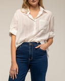 tantra mujer, Camisa de manga larga con textura y bolsillo en el frontal - Tantra Spain