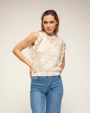 top de lino bolsillo sin mangas - Tantra Spain