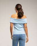 Top de punto con lutex, cuello barco (BLUE) - Tantra Spain