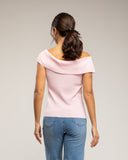 Top de punto con lutex, cuello barco (PINK) - Tantra Spain
