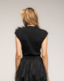 Top de punto con patch de flores - Tantra Spain