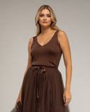 Top de punto de tirantes con Lurex. - Tantra Spain