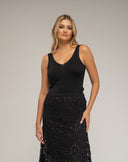 Top de punto de tirantes con Lurex. - Tantra Spain