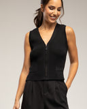 Top de punto sin mangas (Black) - Tantra Spain
