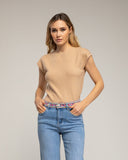 Top de punto sin mangas liso con cuello redondo - Tantra Spain