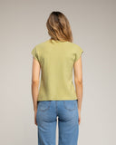 Top de punto sin mangas liso con cuello redondo (GREEN) - Tantra Spain