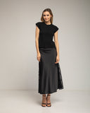 Top de punto sin mangas liso con cuello redondo (NEGRO) - Tantra Spain