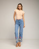 Top de punto sin mangas liso con cuello redondo (ROSA) - Tantra Spain