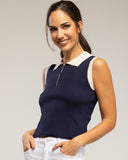 Top de punto sin mangas (Navy) - Tantra Spain