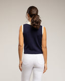Top de punto sin mangas (Navy) - Tantra Spain