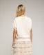 Top de raso oversize con bajo y cuello de punto. - Tantra Spain