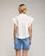 Top sin mangas oversize con pliegues en el pecho y detalles de batista - Tantra Spain