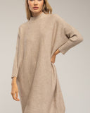 Vestido amplio de canale con cuello perkins y ajustado en las mangas. - Tantra Spain