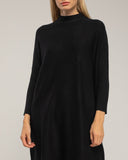 Vestido amplio de canale con cuello perkins y ajustado en las mangas. - Tantra Spain
