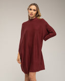 Vestido amplio de canale con cuello perkins y ajustado en las mangas. - Tantra Spain