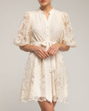Vestido camisero de encaje con lentejuelas. - Tantra Spain