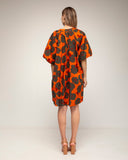 vestido corto estampado de flores (Orange) - Tantra Spain
