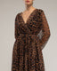 Vestido de tul de animal print con cuello pico. - Tantra Spain