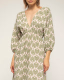 vestido estampado con cintura elastica (Kakhi) - Tantra Spain