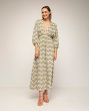 vestido estampado con cintura elastica (Kakhi) - Tantra Spain