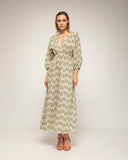 vestido estampado con cintura elastica (Kakhi) - Tantra Spain