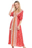 Vestido estampado con cuello pico. - Tantra Spain