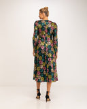 Vestido floral de lentejuelas midi de corte A - Tantra Spain