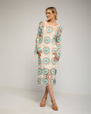 Vestido largo de crochet con corazones. - Tantra Spain
