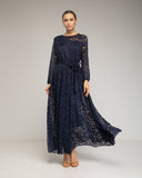 Vestido largo de encaje con cintura elástica - Tantra Spain