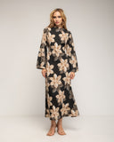 Vestido largo de flores con cuello cuadrado y tiras atrás - Tantra Spain