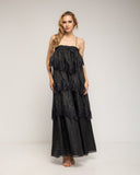Vestido Maxi de encaje y volantes con tirantes - Tantra Spain