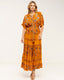 Vestido maxi floreado con detalles bordados - Tantra Spain