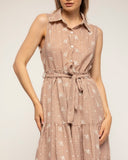vestido midi camisero con bordados - Tantra Spain