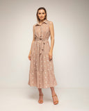 vestido midi camisero con bordados - Tantra Spain