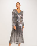 Vestido midi de lentejuelas de corte A. - Tantra Spain