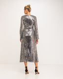 Vestido midi de lentejuelas de corte A. - Tantra Spain