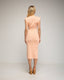 Vestido midi de punto con mangas amplias, elástico en la cintura y apertura lateral. - Tantra Spain