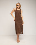 Vestido midi de tirantes de punto con forro aparte - Tantra Spain