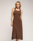 Vestido midi de tirantes de punto con forro aparte - Tantra Spain