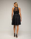 Vestido midi en corte A con encaje y falda de lunares de tul. - Tantra Spain