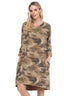 Vestido oversize con estampado de camuflaje. - Tantra Spain
