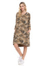 Vestido oversize con estampado de camuflaje. - Tantra Spain